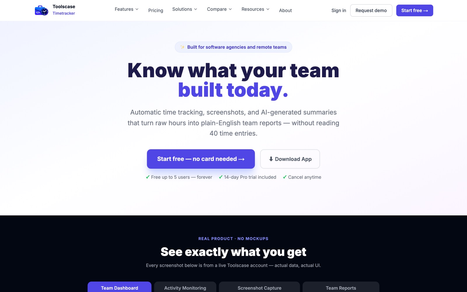 Timetracker — screenshot of timetracker.toolscase.com